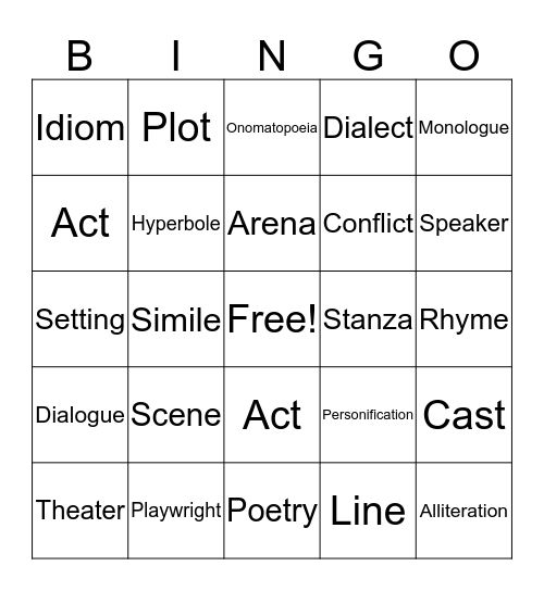Halloween Bingo Card