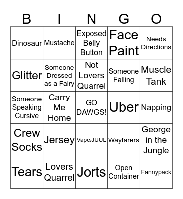 Belligerent BINGO Card