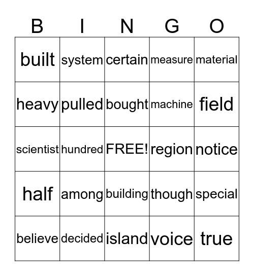 JUAN Bingo Card