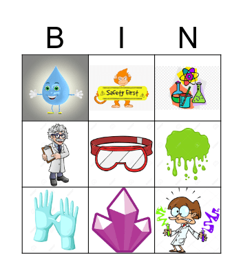 Science Experiments Bingo Card