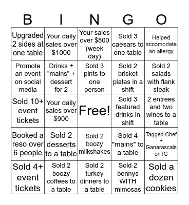 FoH BINGO Card