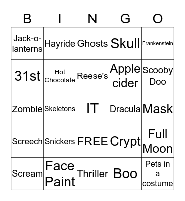 HALLOWEEN BINGO Card