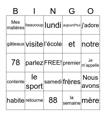 Bingo Card