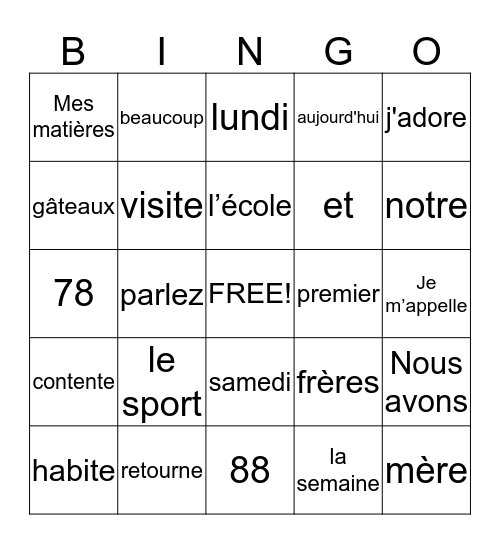 Bingo Card