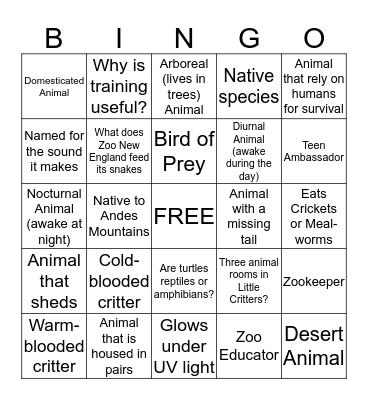 Little Critters meet some Rookies and Beasts! Bingo Card