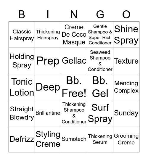 Bb. Bingo Card
