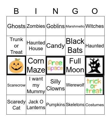 Halloween Bingo Card