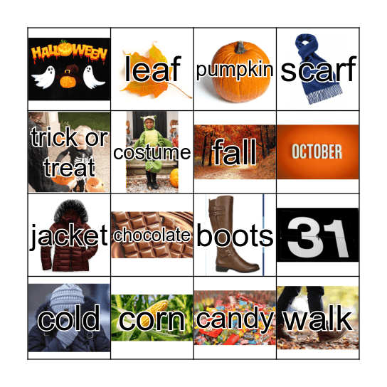 Halloween Bingo Card