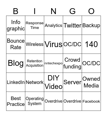 TECH TALK  Bingo Card