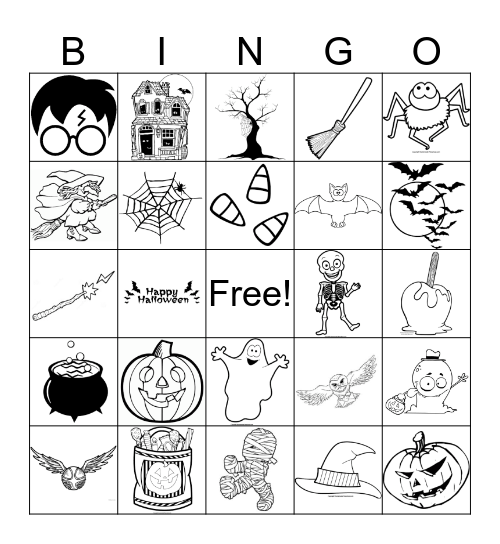 HARRY POTTER & HALLOWEEN Bingo Card