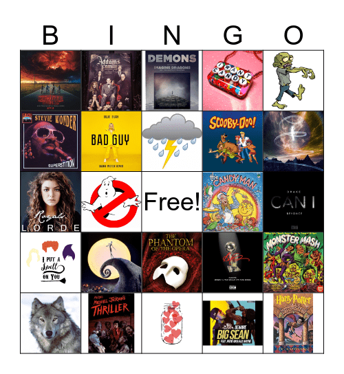 Halloween BINGO Card