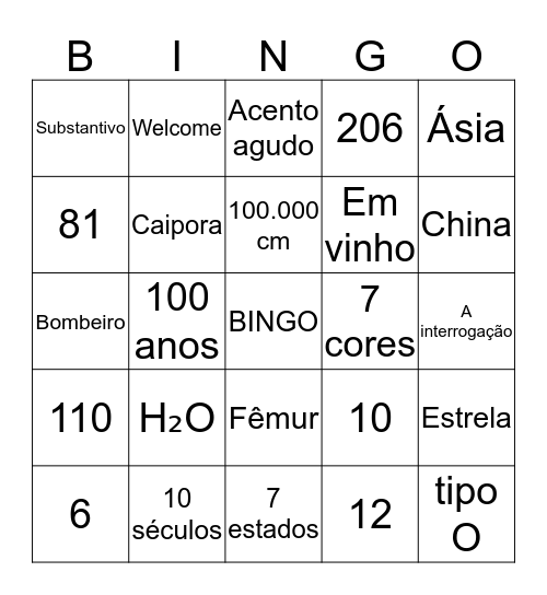 BINGO Card