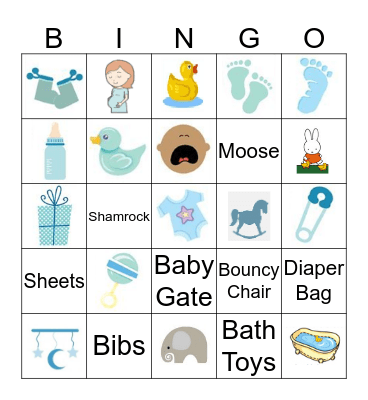 Noreen's Baby Shower Bingo Card