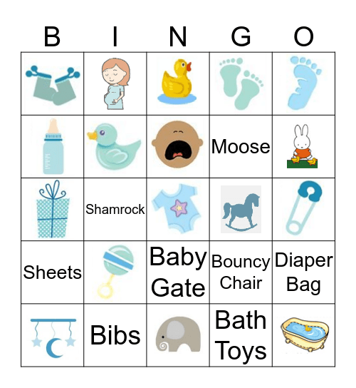 Noreen's Baby Shower Bingo Card