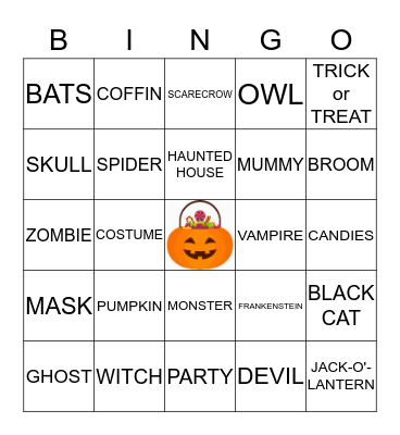 HALLOWEEN Bingo Card