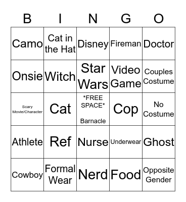 Ship Bingo Card