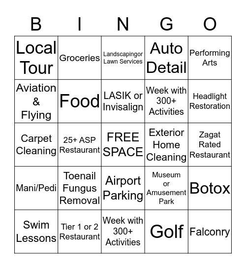 Deal Bingo Card