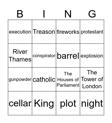 Vocabulary Bingo Card