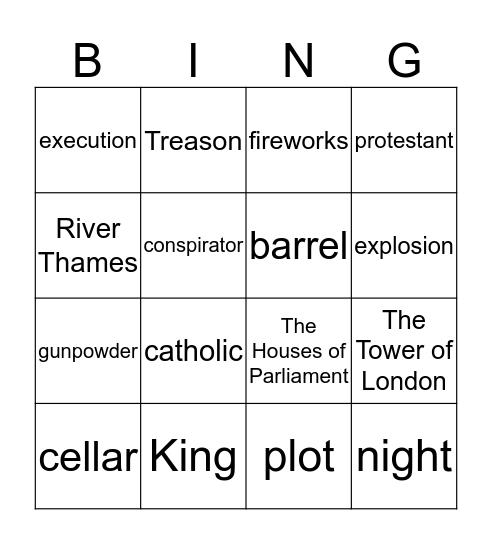 Vocabulary Bingo Card