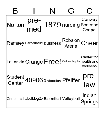 Bulldog Bingo Card