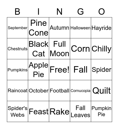 FALL BINGO Card