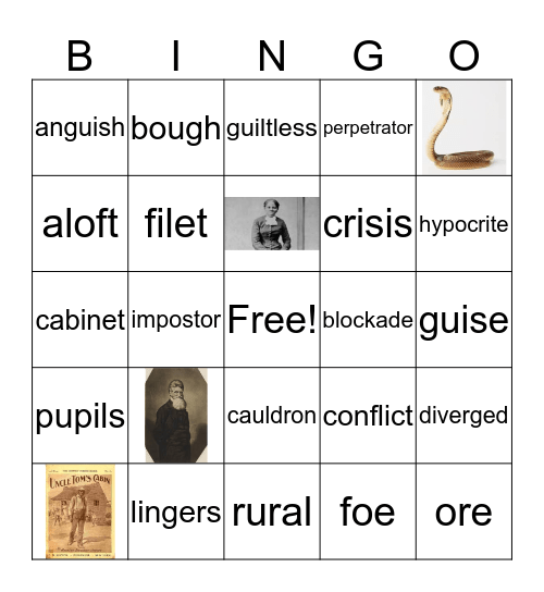 Vocabulary  Bingo Card