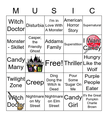 HALLOWEEN BOGGIE BINGO Card