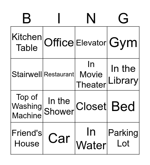 Couple Bingo Card