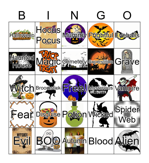MAPS Halloween 2019 Bingo Card