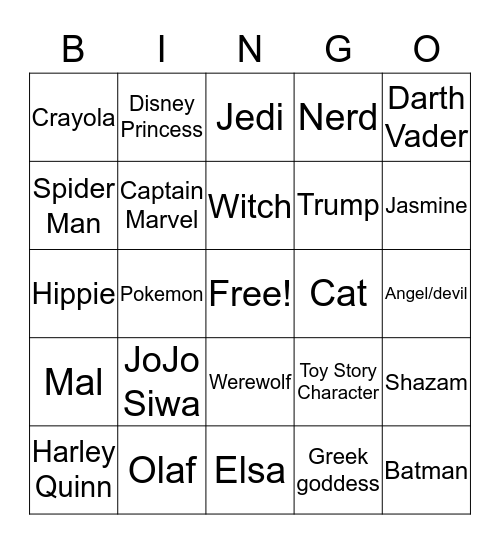 Happy Halloween!!! Bingo Card