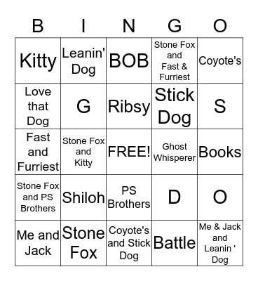 Battle of the Books Bingo Card