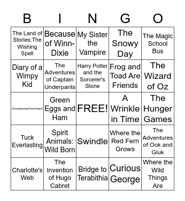 Book Bingo! Bingo Card