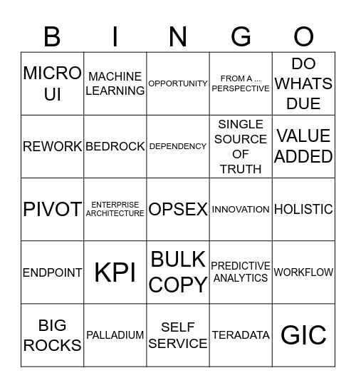 PI BINGO Card