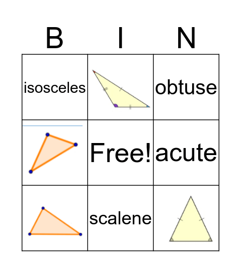 Triangle Bingo Card