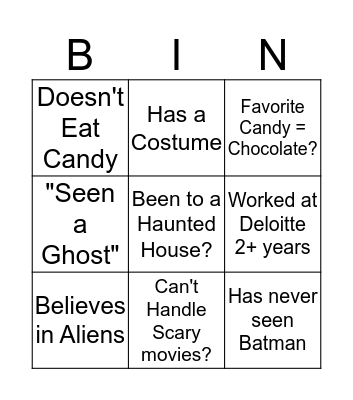 Halloween Community Tree Bingo Card