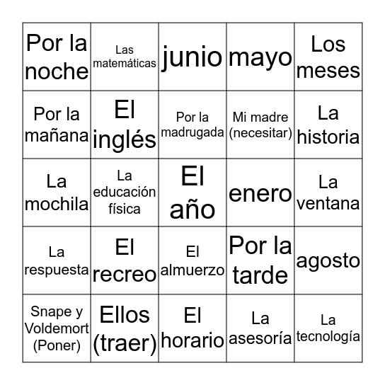 Lotería Bingo Card