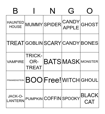 HALLOWEEN BINGO Card