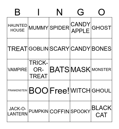 HALLOWEEN BINGO Card