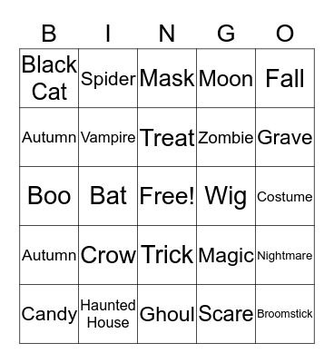 Granicus Halloween Bingo Card