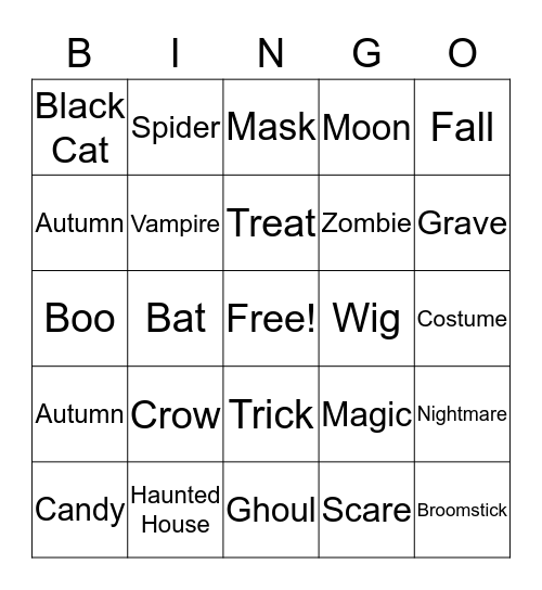 Granicus Halloween Bingo Card