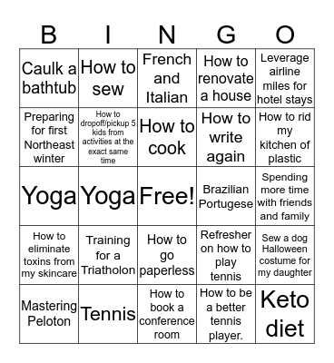 Who Knew? BINGO Card