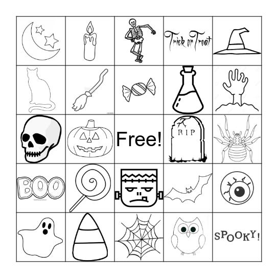 Halloween Bingo Card