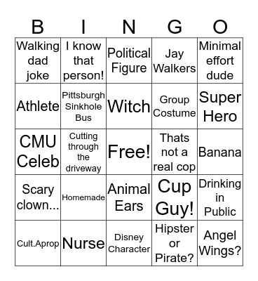 Hall-O-Forbes Bingo Card