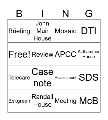 Bye bye Joanie Bingo Card