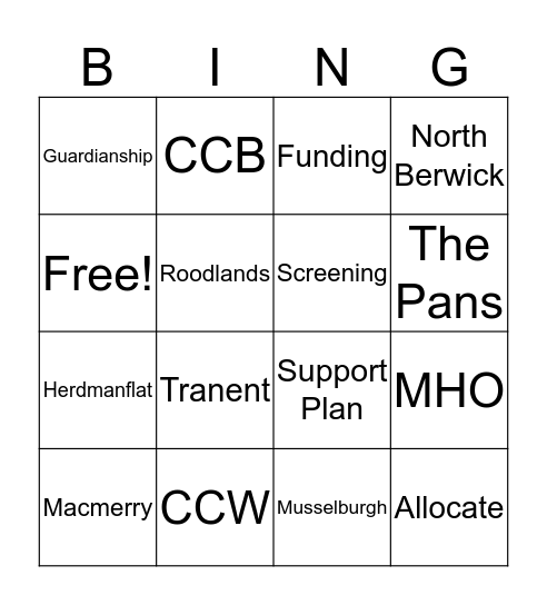 Bye bye Joanie Bingo Card