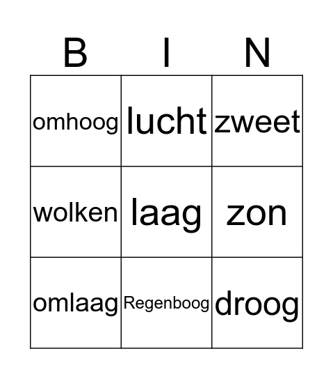 Regendans Bingo Card