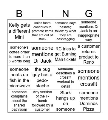 FH Reno Bingo Card