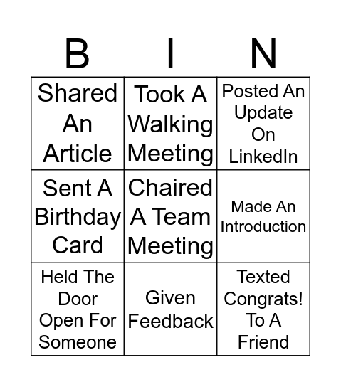 BYDN BINGO Card