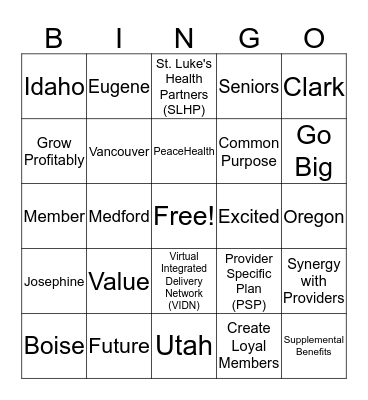 GP TownHall - Go BIG Bingo Card