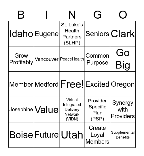 GP TownHall - Go BIG Bingo Card